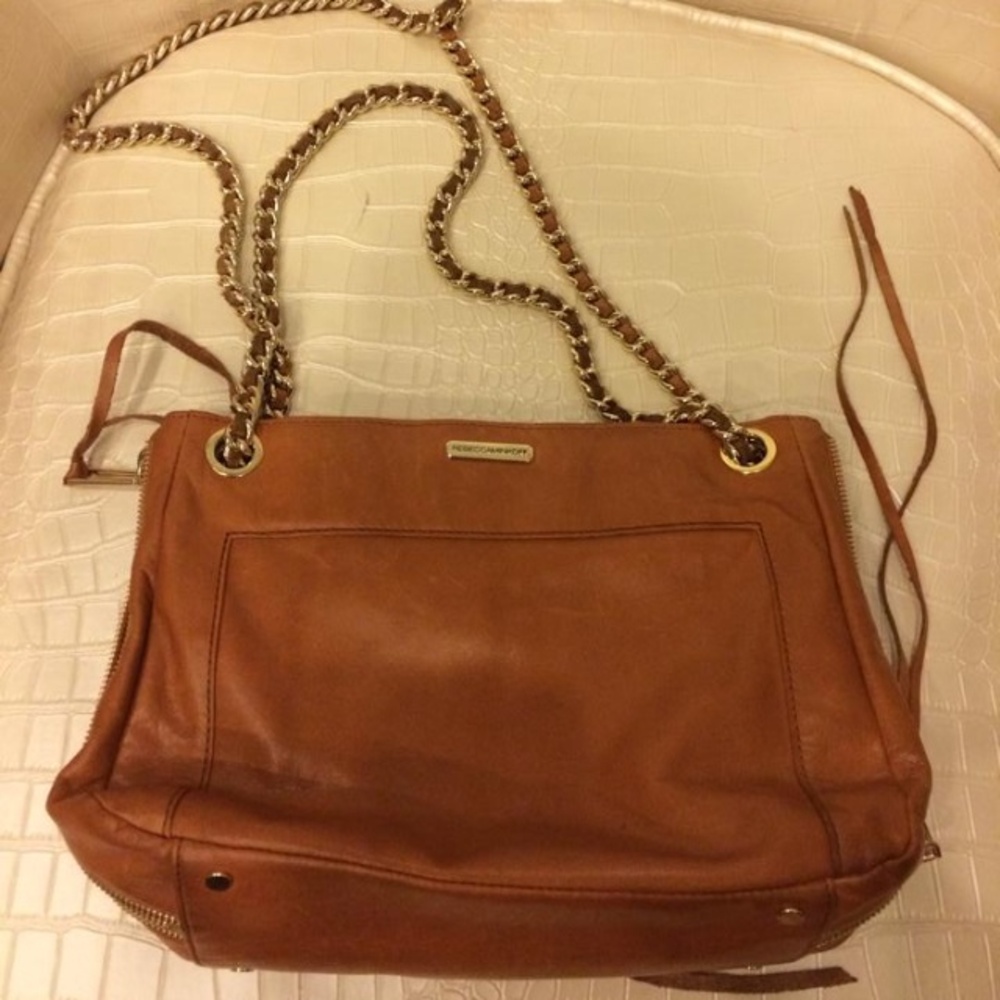 Rebeccaminkoff swing bag almond color